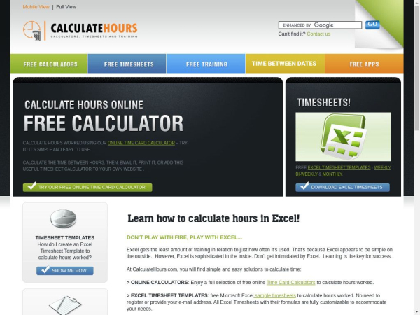 calculatehours.com